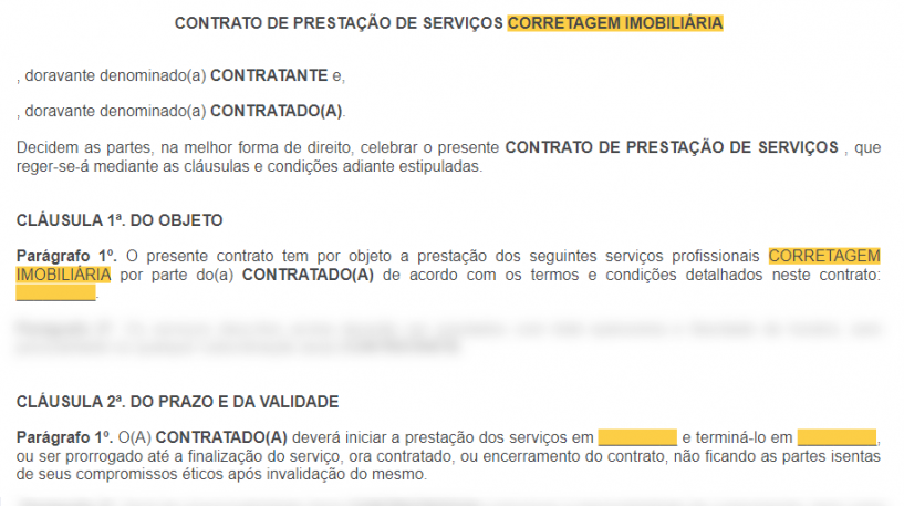 Erros Do Contrato De Presta O De Servi Os De Corretagem